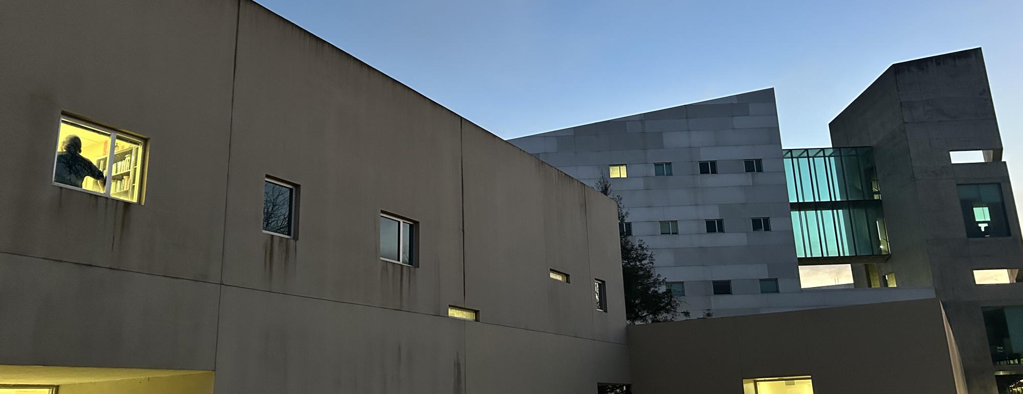 Dusk in the Death Star with Prof. French in his Office Window
